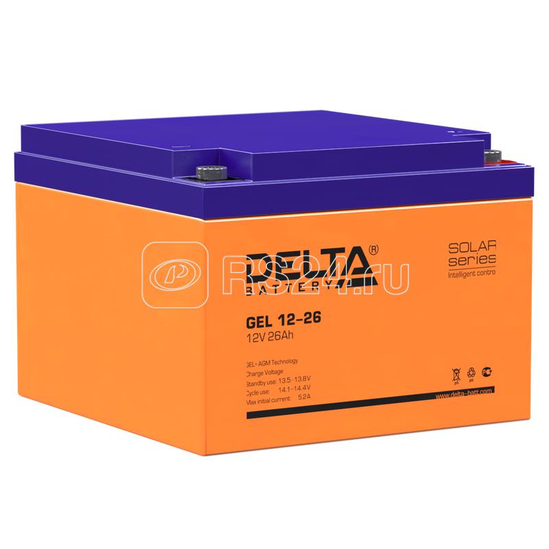 Аккумулятор GEL 12В 26А.ч GEL 12-26 Delta 4614010140005