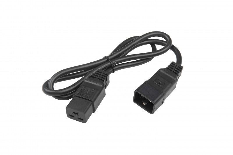 Кабель питания PWC-IEC19-IEC20-1.0-BK IEC 320 C19 -IEC 320 C20 (3х1.5) 16А прямая вилка 1м Hyperline 248703
