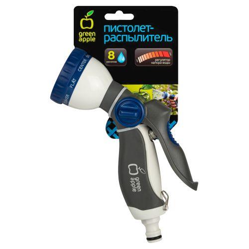 Пистолет-распылитель 8 реж. пластик. (12/48) Green Apple Б0003093
