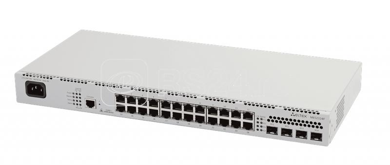 Коммутатор Ethernet MES2324P 24 порта 10/100/1000 Base-T (PoE/PoE+) 4 порта 10GBase-R (SFP+)/1000Base-X (SFP) L3 220В AC ELTEX MES2324P_AC