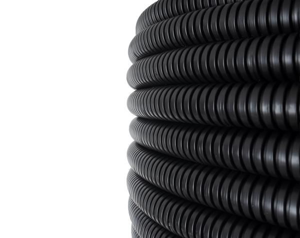Труба гофрированная ПНД d32мм с протяжкой черн. (уп.50м) Plast PROxima EKF tpnd-32n