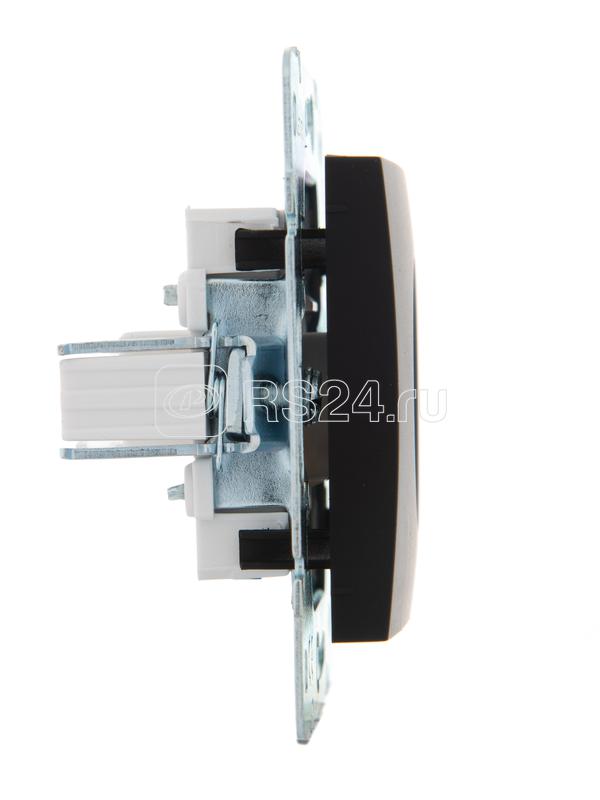 Розетка компьютерная 1-м СП Karina RJ45 механизм черн. бархат LEZARD 707-4288-139