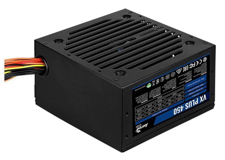 Блок питания ATX 450W VX PLUS 450W (24+4+4pin) 120мм fan 2хSATA RTL AEROCOOL 1049255
