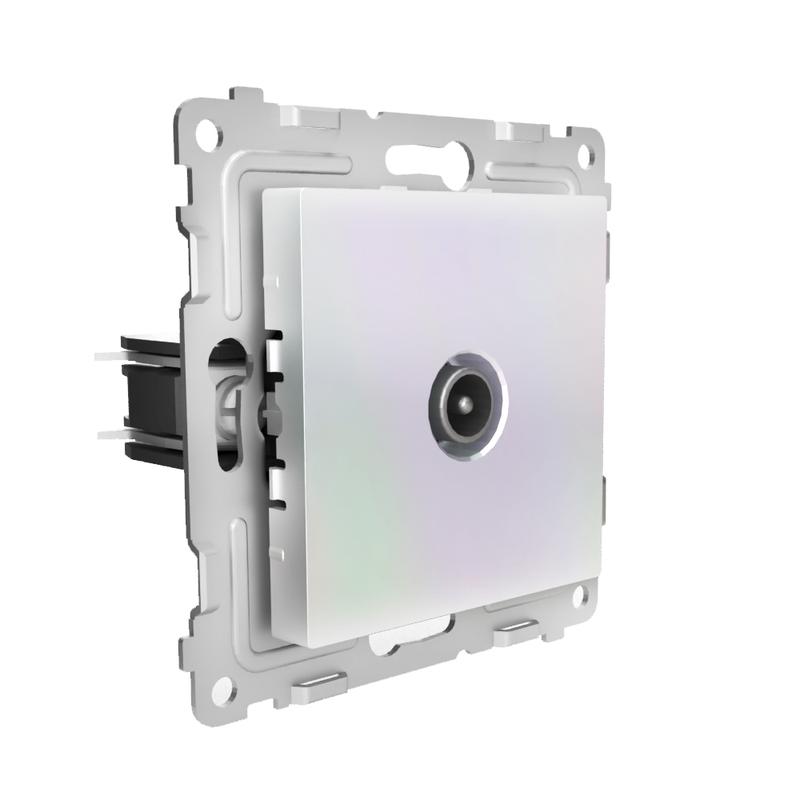 Розетка TV проходная СП Pixel 4DB механизм перламутр. TOKOV ELECTRIC TKE-PX-A1P-C04