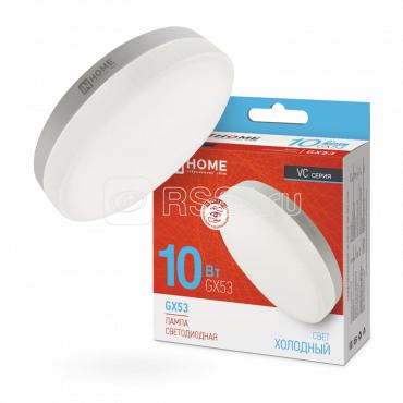 Лампа светодиодная LED-GX53-VC 10Вт таблетка 6500К холод. бел. GX53 950лм 230В IN HOME 4690612020778