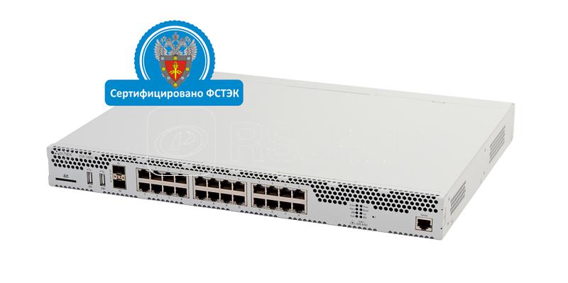 Маршрутизатор с программным обеспечением esr-1000-1.5.2 24х 10/100/1000BASE-T 2х 10GBASE-R(SFP+) 2x USB 2.0 1 слот для SD-карт 4Gb RAM 1Gb Flash 2 слота для модулей питания ELTEX ESR-1000 FSTEC