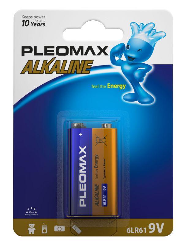 Элемент питания алкалиновый "крона" 6LR61 Digital BP1 (блист.1шт) Pleomax C0019256