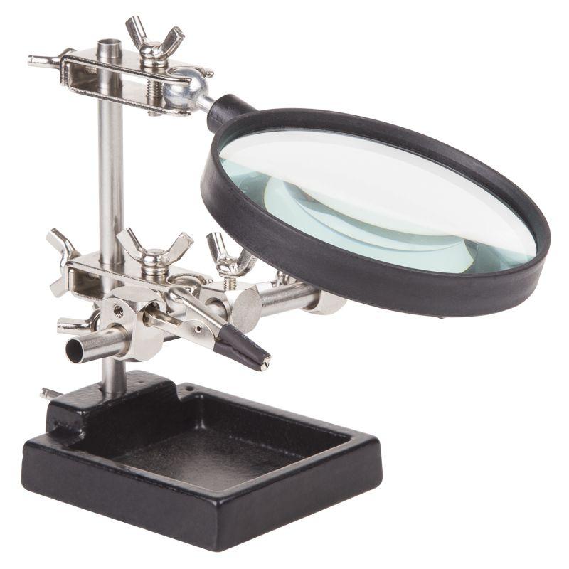 Держатель "третья рука" с лупой х3 d60 мм (ZD-10H) REXANT 12-0254