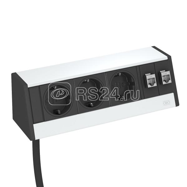 Бокс настольный укомплектованный DB-0B3 D3S2K алюм. серебр. OBO 6116945