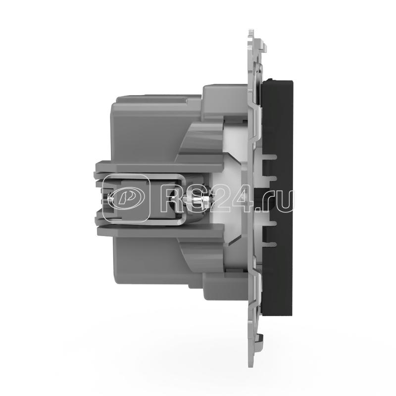 Розетка 2-м USB СП Pixel тип A+A 5В 1х2.1А 2х1.05А механизм карбон TOKOV ELECTRIC TKE-PX-2USB-C14