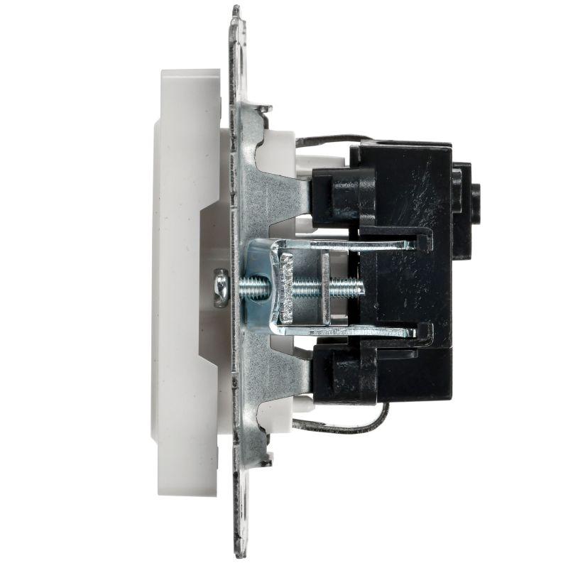 Розетка BRITE РС11-1-0-БрБ 16А с заземл. без защ. шторки механизм бел. IEK BR-R11-16-K01