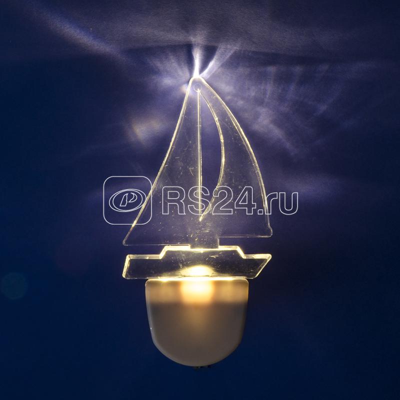 Светильник-ночник DTL-315 Кораблик/White без выкл. тип свечения-бел. Uniel UL-00007051