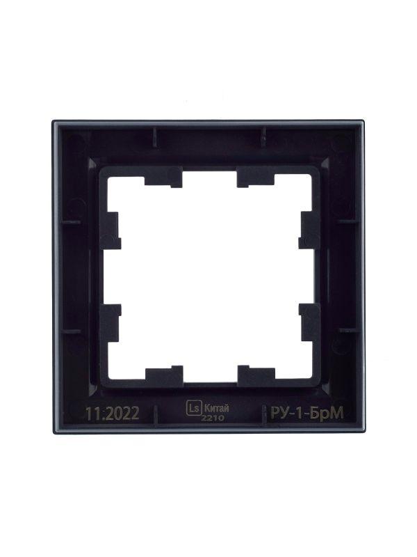 Рамка 1-м BRITE РУ-1-БрМ маренго IEK BR-M12-K35