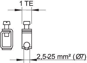 Держатель проволоки 2.5-25мм для 1801 VDE RK25 (уп.10шт) OBO 5015758