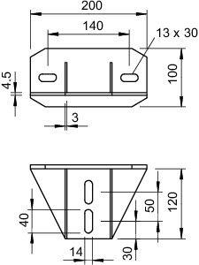 Комплект траверса усилен. KU 7 NOх FT OBO 6349056