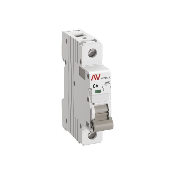 Выключатель автоматический модульный 1п C 6А 10кА AV-10 AVERES EKF mcb10-1-06C-av