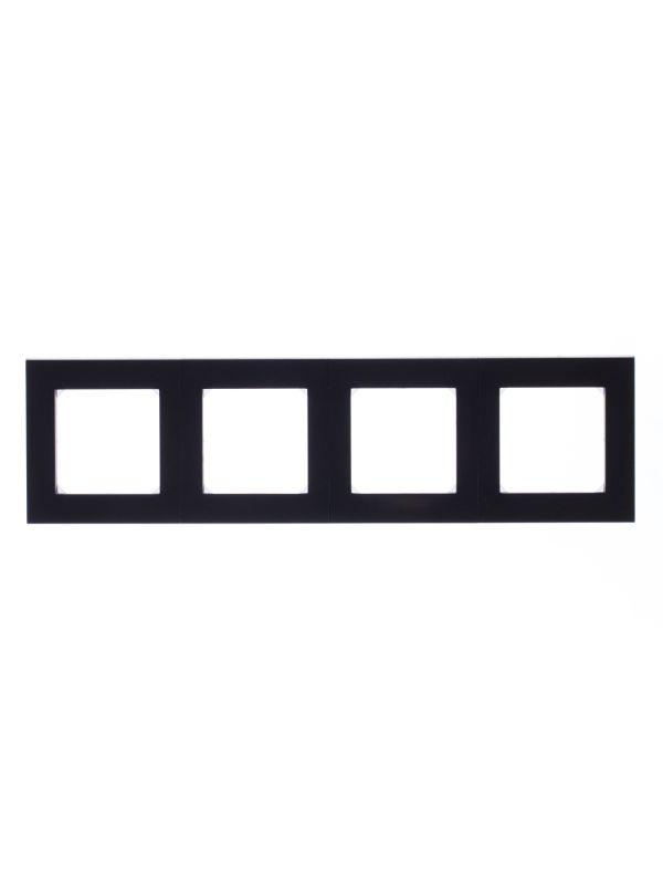 Рамка Levit 4п антрацит/дым. черн. ABB 2CHH015040A6063