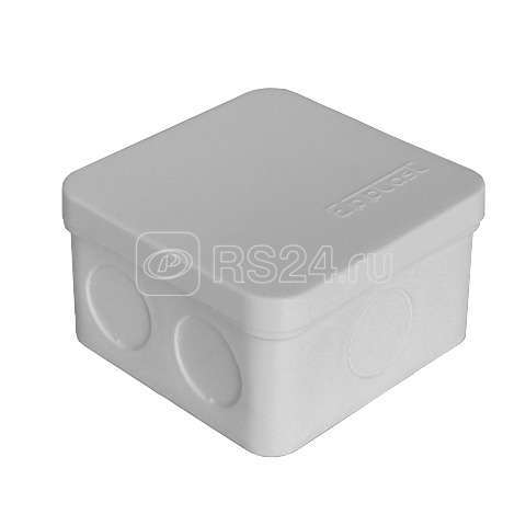 Коробка распределительная ОП 75х75х45мм IP54 6 выходов без гермовводов крышка защелкивающаяся сер. Epplast 225332