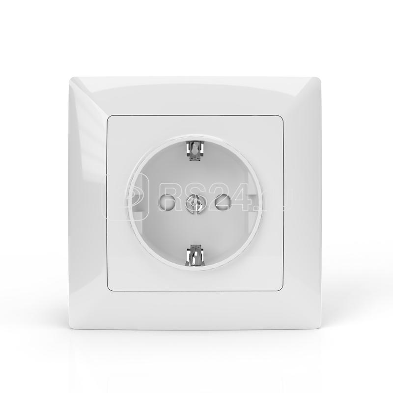 Розетка 1-м СП AVA 16А IP20 с заземл. защ. шторки в сборе бел. TOKOV LIGHT TKL-AV-R1FZSF-C01