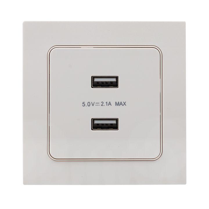 Розетка USB 2-м Стокгольм 2.1А механизм бел. PROxima EKF EYR16-028-10-2USB