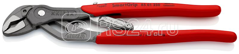 Клещи переставные с автоматической установкой 32мм (1 1/4дюйм) под ключ 36мм L-250мм Cr-V черн. Knipex KN-8501250