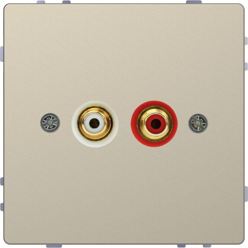 Аудиорозетка Merten D-Life с мод. тюльпан SD сахара SchE MTN4350-6033