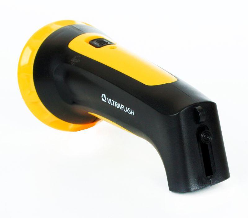 Фонарь аккумуляторный LED3807M 7LED 2 режима аккум. SLA 220В пластик. черн./желт. (кор.) Ultraflash 12868