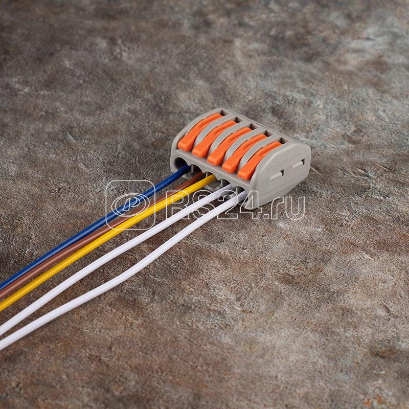 Клемма монтажная рычажного соединения PTC-5P 222-415 450В 32А 0.08-2.5(4.0)кв.мм Jazzway 5050853