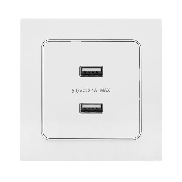 Розетка USB 2-м Стокгольм 2.1А механизм бел. PROxima EKF EYR16-028-10-2USB