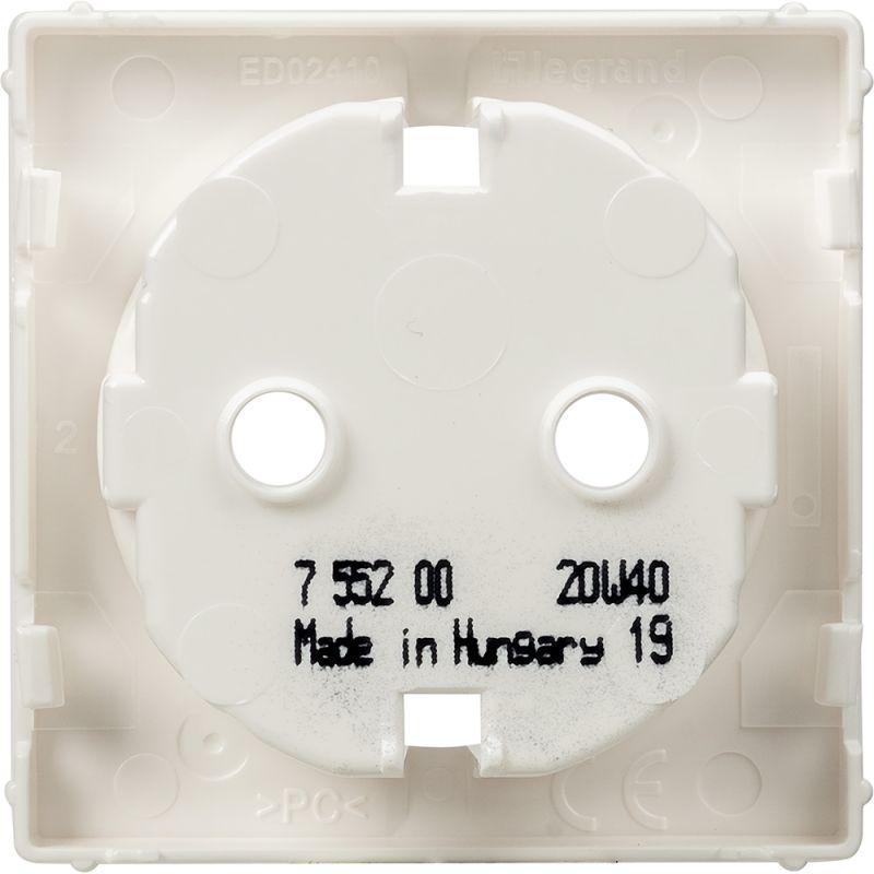 Панель лицевая Valena Life для розетки 2К+З бел. Leg 755200