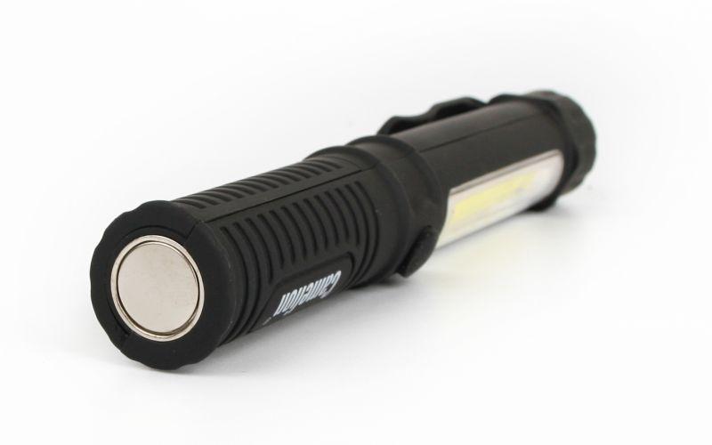 Фонарь-ручка LED51521 COB LED + 1Вт LED 3хR03 магнит клипса пластик. черн. (блист.) Camelion 13361