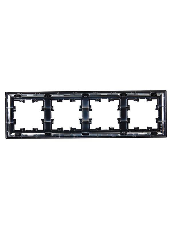 Рамка 4-м BRITE РУ-4-Бр хром/черн. IEK BR-M42-12-2-K23