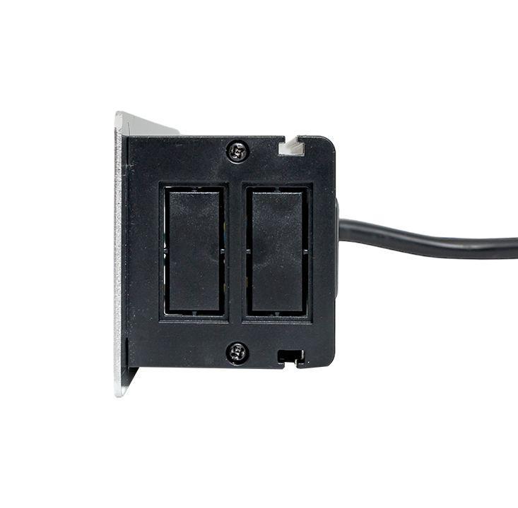 Блок розеточный встраиваемый настольный 8 модулей C-Line EKF cl-vnbin-8-s