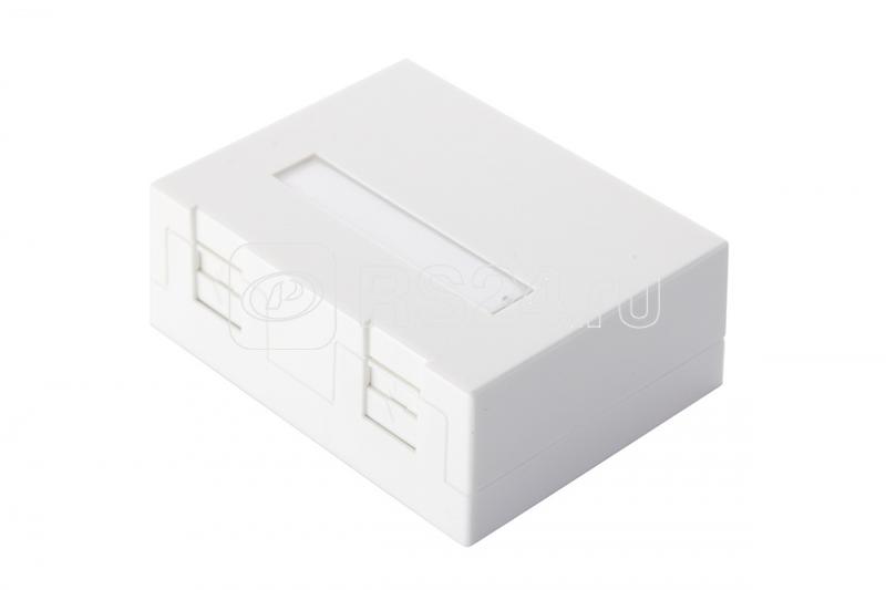 Коробка настенная 2-порт. со шторками бел. Eurolan 12B-04-02WT-2