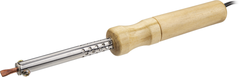 Паяльник 80 843 OSE-Pes01-40W-CP дерево; клин прямой ОНЛАЙТ 80843