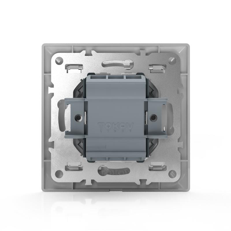 Переключатель проходной 1-кл. СП AVA 10А IP20 в сборе бел. TOKOV LIGHTTKL-AV-P1F-C01