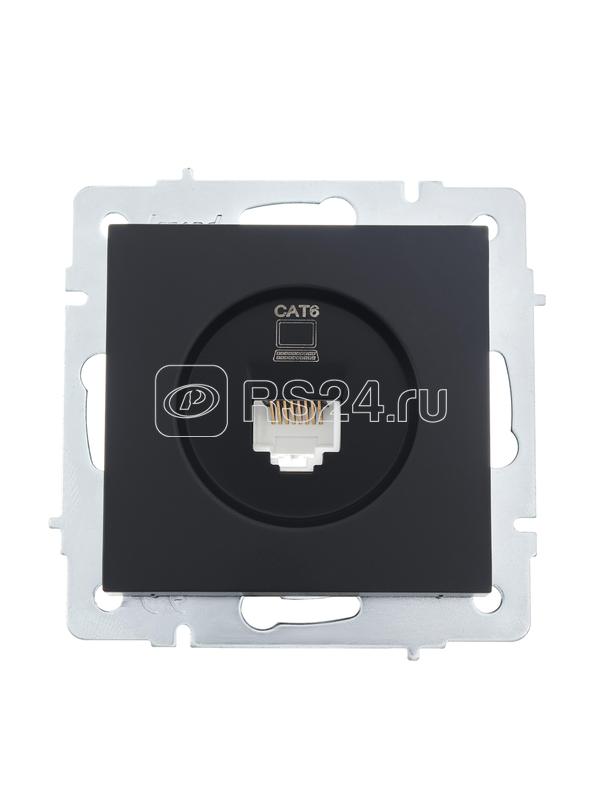 Розетка компьютерная 1-м СП Vesna механизм черн. бархат LEZARD 742-4288-140