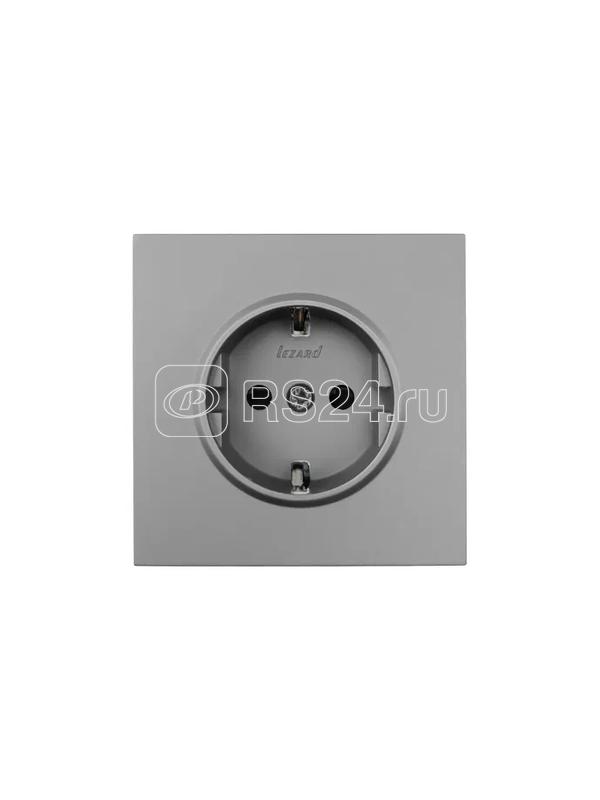 Розетка 1-мест. с защитн.шторк. СП ZIMA IP20 16А ПБТ безвинт. зажим сер. матов. LEZARD 704-7488-124BQC