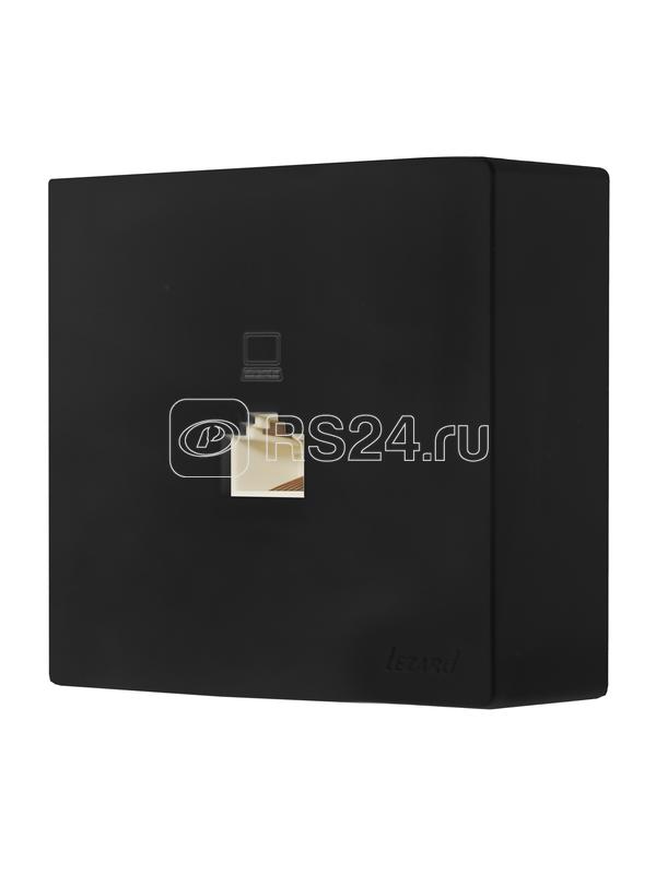 Розетка компьютерная 1-мест. RJ45 LETO черн. бархат LEZARD 752-4200-139