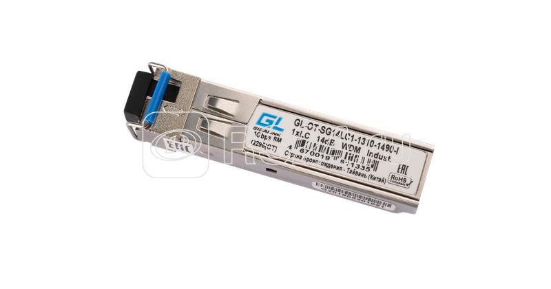 Модуль промышленный SFP WDM 1Гбит/с одно волокно SM LC Tx:1310/Rx:1490нм 14дБ до 20км -40град.C NIKOMAX GL-OT-SG14LC1-1310-1490-I