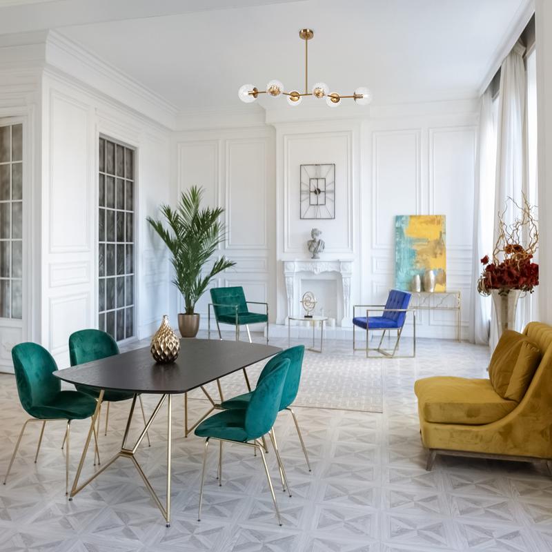 Светильник подвесной Fluff 6х40Вт E14 IP20 Freya FR5207PL-06BZ