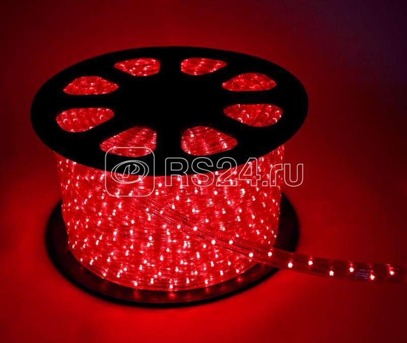 Шнур светодиодный Дюралайт 3W 3.4Вт/м IP65 220В d13мм свечение с динамикой красн. (уп.100м) КОСМОС KOC-DL-3W13-R