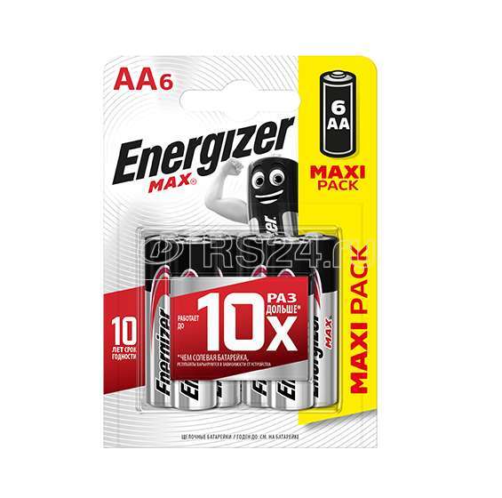 Элемент питания алкалиновый AA/LR6/316 Max BL6 (блист.6шт) Energizer 381636