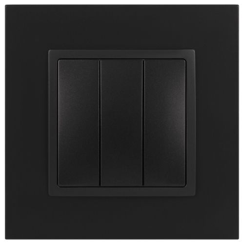 Выключатель 3-кл. СП Elegance 14-1107-05 10А IP20 250В 10AX механизм антрацит Эра Б0034254