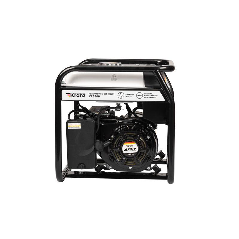 Генератор бензиновый KR3300 3.3кВт 230В 15л ручной стартер KRANZ KR-16-1133
