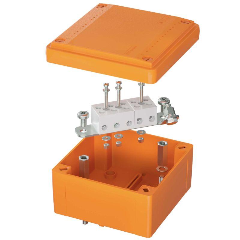 Коробка ответвительная FS 100х100х50мм 5р 450В 20А 10кв.мм с гладкими стенками и клеммн. IP56 пластик. DKC FSB10510 Коробка ответвительная FS 100х100х50мм 5р 450В 20А 10кв.мм с гладкими стенками и клеммн. IP56 пластик. DKC FSB10510