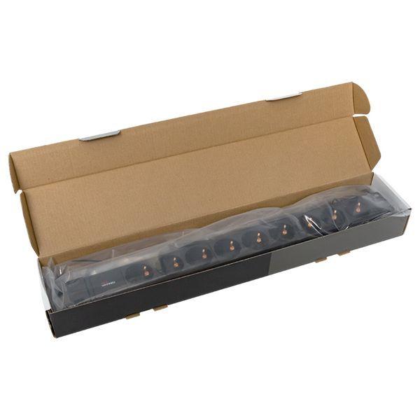 Блок PDU TERACOM PRO 19дюйм 1U 10А/250В 9 роз. Schuko шнур 2м 3х1.5кв.мм вилка C14 корпус пластик черн. EKF TRP-HPD-PL-10A-9SH-2MC14