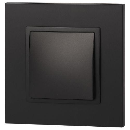 Кнопка 10АХ-250В Elegance антрацит 14-1111-05 ЭРА Б0047866