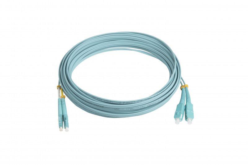 Патч-корд FC-D2-503-LC/PR-SC/PR-H-10M-LSZH-AQ волоконно-оптический (шнур) MM50/125(OM3) LC-SC duplex 10G LSZH 10м Hyperline 42804