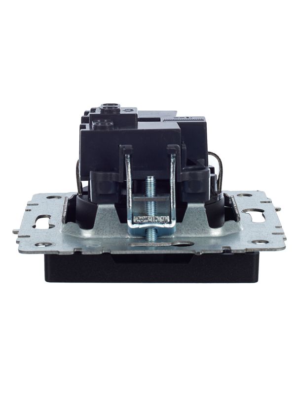 Розетка BRITE РС14-1-0-БрЧ 16А с заземл. защ. шторки механизм черн. IEK BR-R14-16-K02